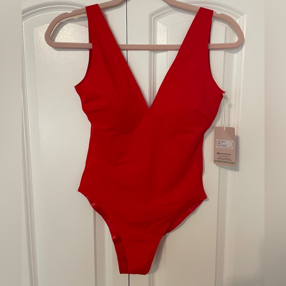 Vibrant Red Women's One Piece Swimsuit